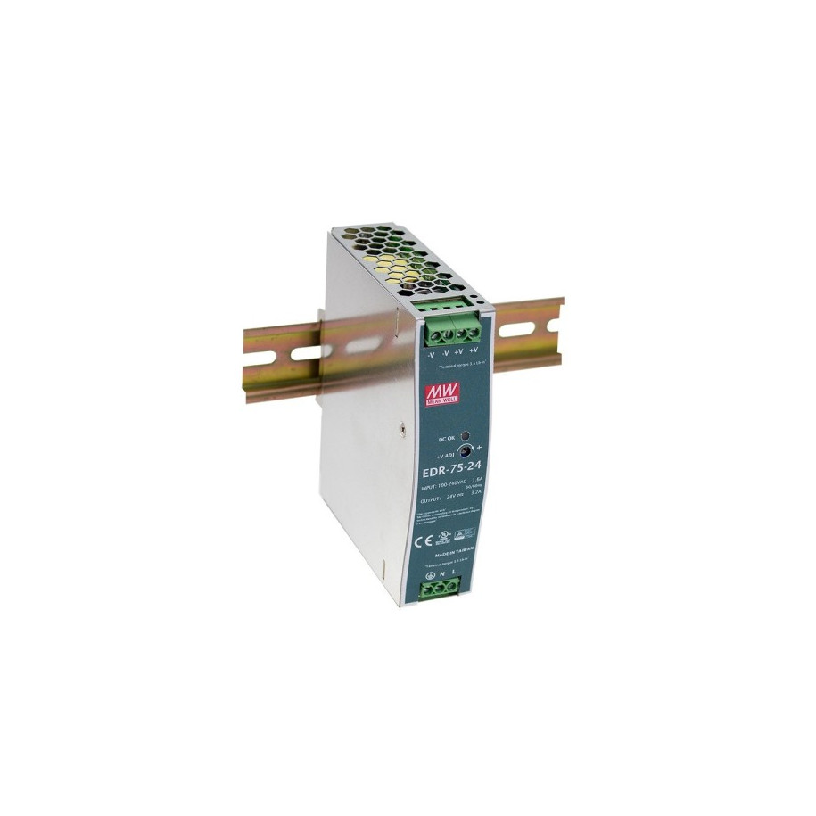 Zasilacz impulsowy 24VDC 3,2A 76,8W EDR-75-24 Mean Well