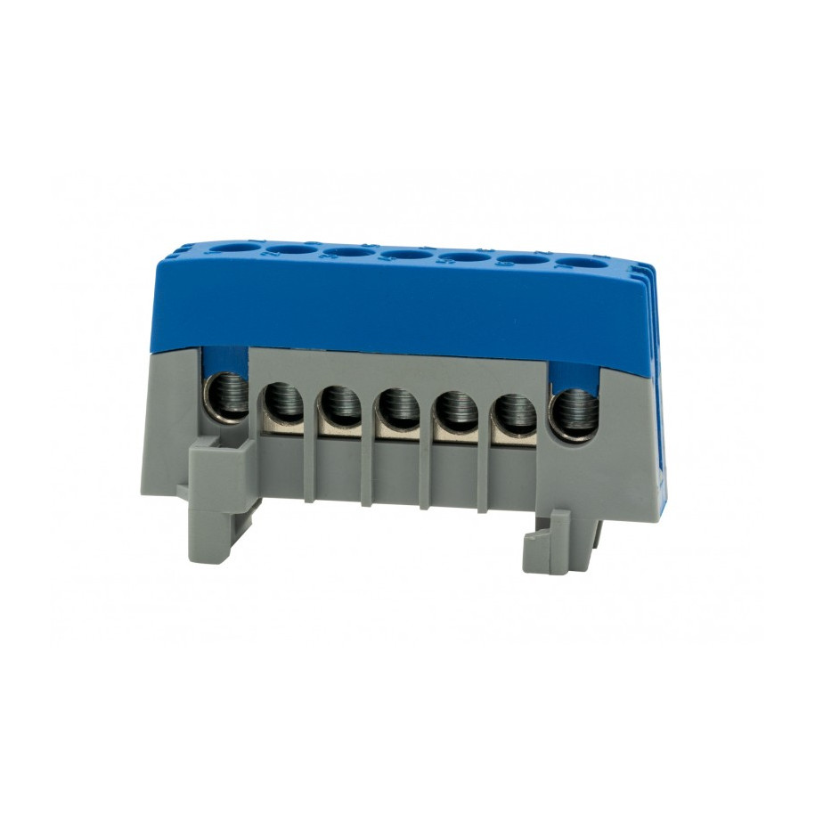 Listwa ochronna ZPI 7-modułowa (7x16mm2) IP20 AL/CU - niebieska F2.0389