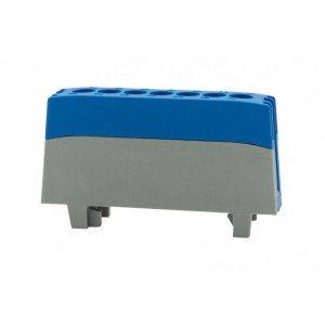 Listwa ochronna ZPI 7-modułowa (7x16mm2) IP20 AL/CU - niebieska F2.0389