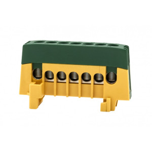 Listwa ochronna ZPI 7-modułowa (7x16mm2) IP20 AL/CU - żółto/zielona F2.0390