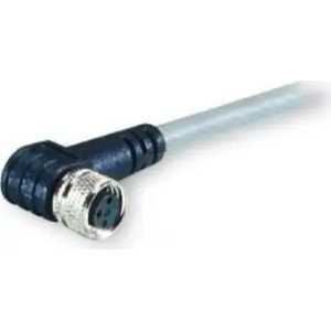 Kabel z gniazdem kątowym PUR złącze żeńskie M8, kątowe, 3-pinowe 2m M8K-3P-2M