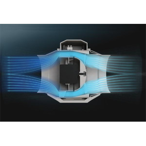 Wentylator kanałowy fi 100 230V 33W 187m3/h 36dB o przepływie mieszanym TT100