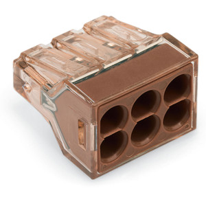 Szybkozłączka 6x 1,5-4mm2 transparentna/ brązowa 773-606