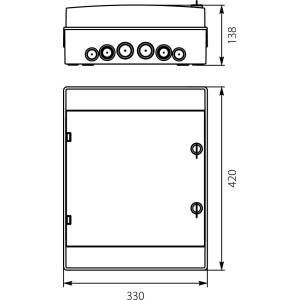 Rozdzielnica hermetyczna modułowa (500V AC ,1000V DC) 2x12 natynkowa IP65 RH-24 36.24