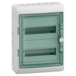 Rozdzielnica 2x12 natynkowa Mureva IP65 MRV‑2‑12‑NT‑T drzwi transparentne 13433