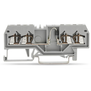 Złączka szynowa 4-przewodowa diodowa 1,5mm2 szara 279-815/281-410