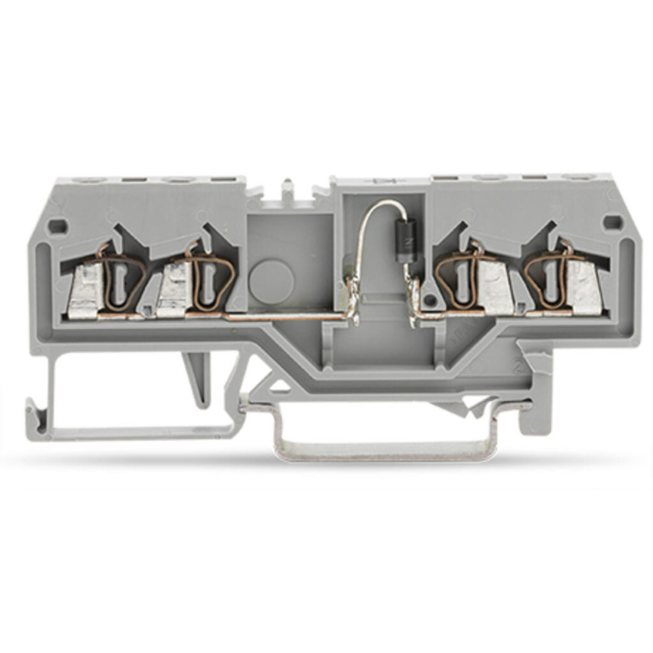 Złączka szynowa 4-przewodowa diodowa 1,5mm2 szara 279-815/281-410