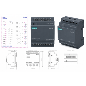 Moduł Siemens LOGO! DM16 24R 24VDC 8DI/8DO 6ED1055-1NB10-0BA2