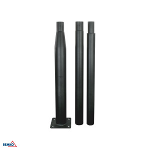 Słup oświetleniowy składany 3M 160X160mm FI60mm czarny C84-SSO-S3M-160-060-BL