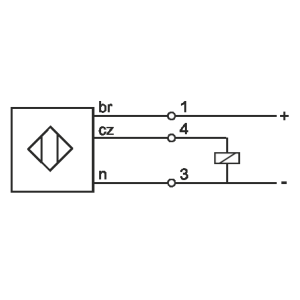 Czujnik pojemnościowy M18 15 mm PNP NO M12 10–30V DC L79 CDNM1815ZPKM