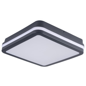 Plafon LED KANLUX BENO 24/30W CCT z czujnikiem mikrofalowym, kwadratowy, grafitowy, IP65