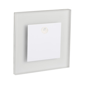 Oprawa schodowa LED KANLUX APUS LED PIR W-NW, z czujnikiem ruchu, 0,8W, 4000K, biała, IP20