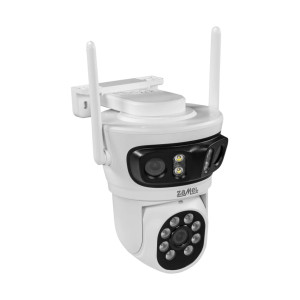 Kamera zewnętrzna Wi-Fi ZAMEL GARDI KPT-03 PTZ TUYA, 3×2 MP, obrotowa, IP65, z mikrofonem i głośnikiem