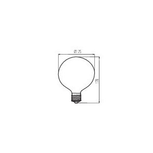 Żarówka światła LED XLED G125 7W-WW E27 725lm 2700K FILAMENT 29638