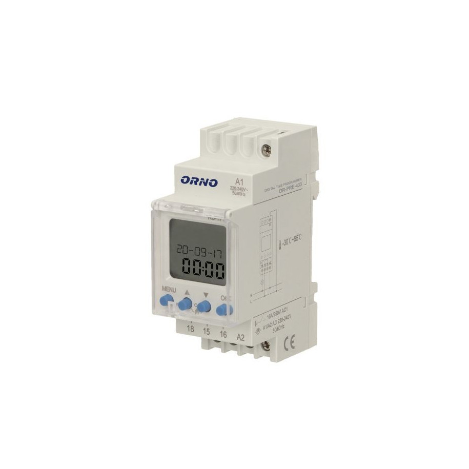 Programator czasowy elektroniczny na szynę DIN OR-PRE-433
