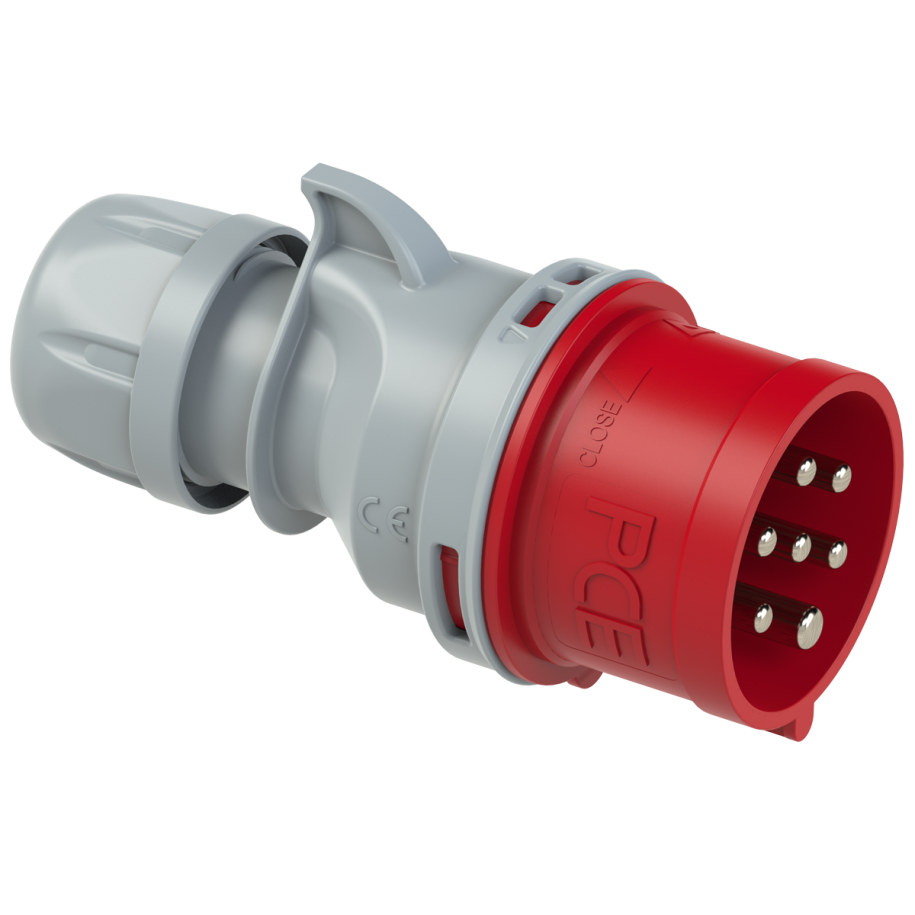 Wtyczka przenośna 16A 7P 400V czerwona IP44 SHARK 017-6v