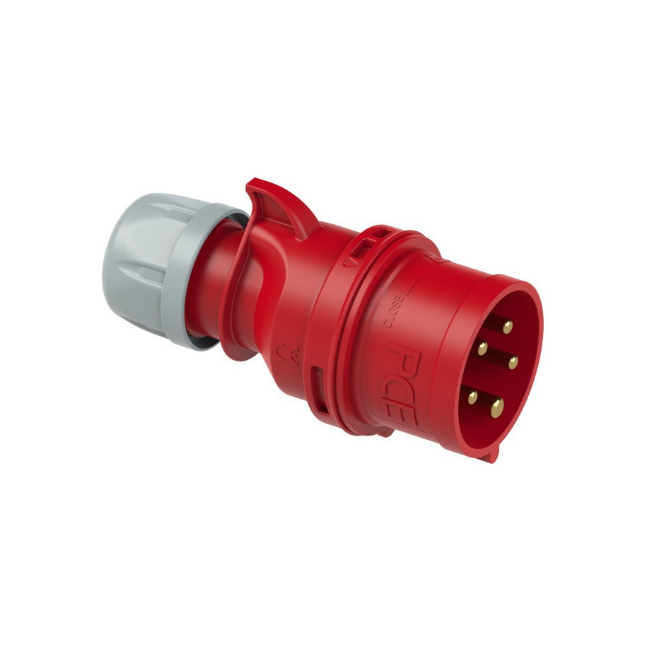 Wtyczka przenośna 32A 5P 400V czerwona IP44 SHARK 025-6