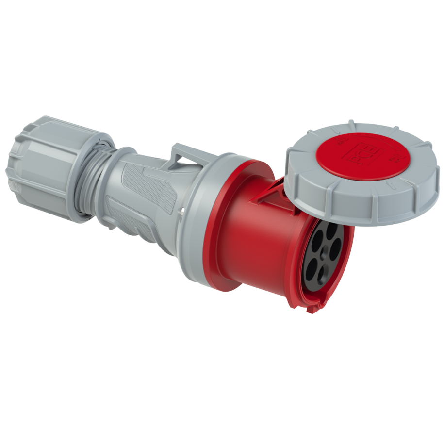 Gniazdo przenośne 63A 5P 400V czerwony IP67 POWER TWIST 235-6