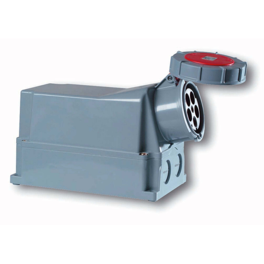 Gniazdo stałe 125A 5P 400V czerwone IP67 /bez dławnicy/ POWER TWIST 145-6