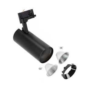 ANDROMEDA NA SZYNOPRZEWÓD 3F 25W NW 230V 36, 60st IP20 CZARNY SLI033018NW
