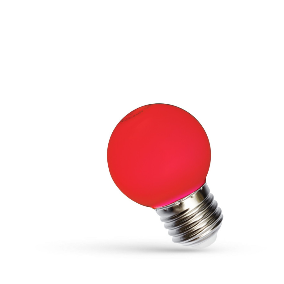 LED KULKA E-27 230V 1W CZERWONA WOJ+11795