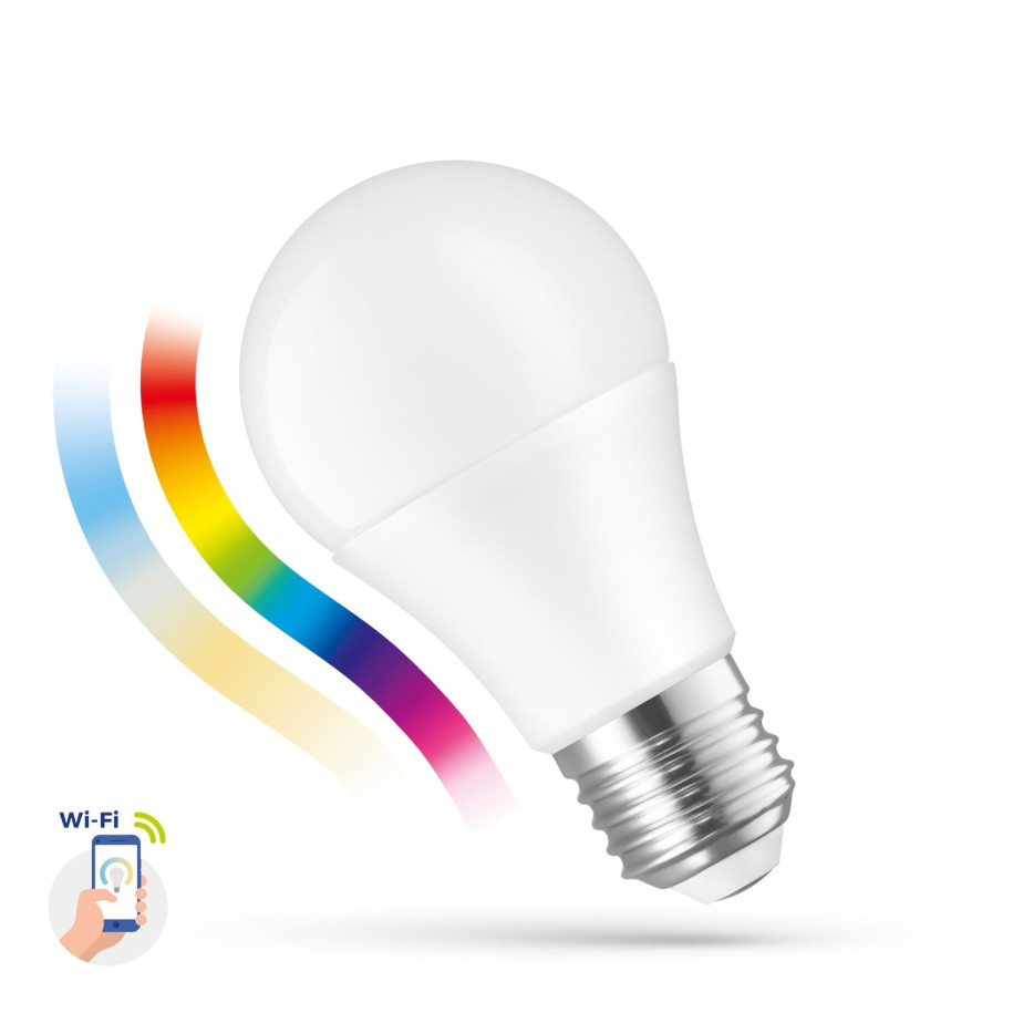 Żarówka LED GLS 9W E-27 230V RGBW+CCT+DIM 850lm Wi-Fi SMART WOJ+14412