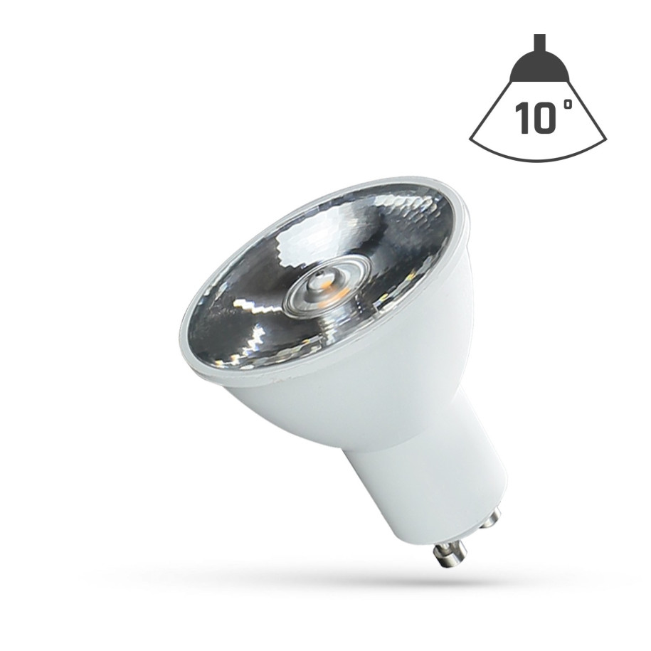 LED GU10 230V 6W 430lm 3000K z soczewką 10st WOJ+14103