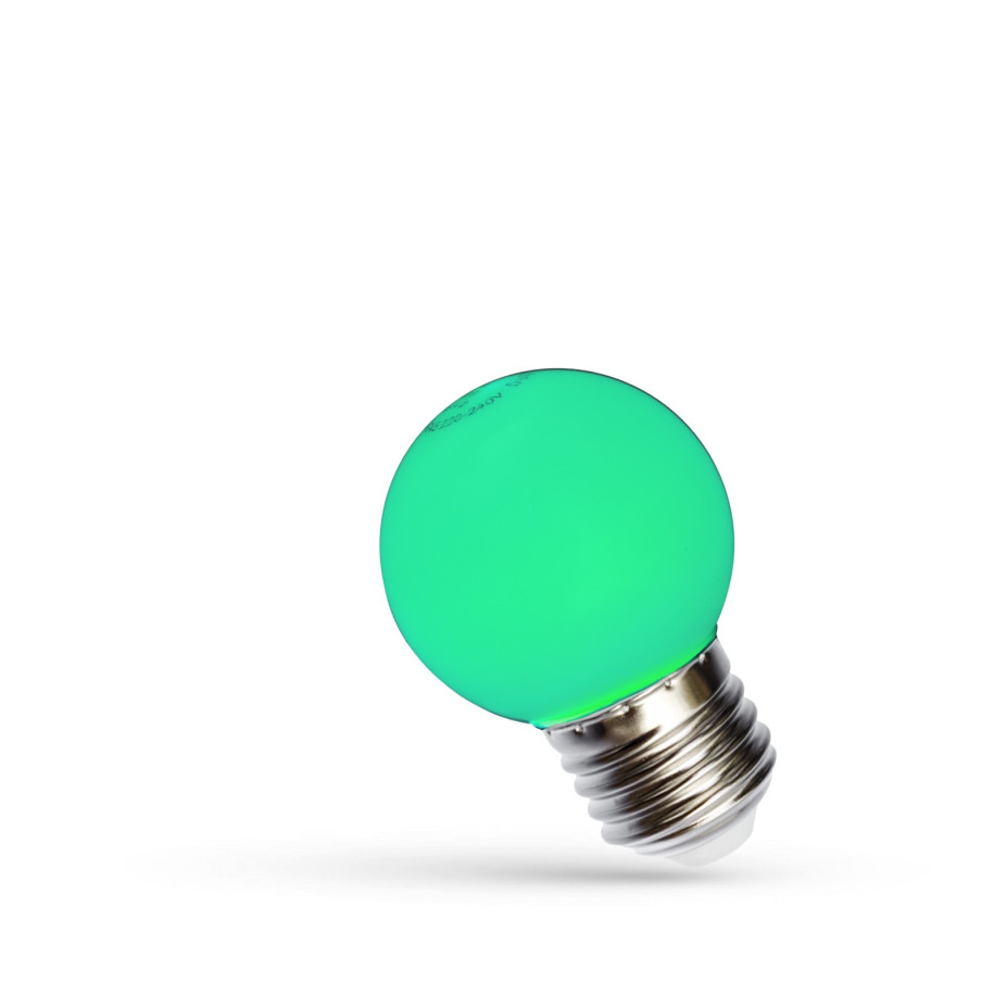 LED KULKA E-27 230V 1W ZIELONA WOJ+11796