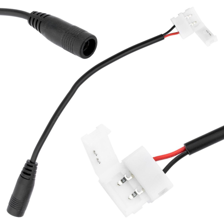 Złączka do taśmy LED 10mm zatrzaskowa z kablem DC