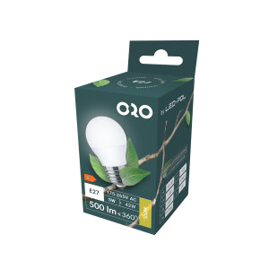 Lampa LED E27 G45 5W 500Lm 3000K 200° Fi45x80 ORO-E27-G45-TOTO-5W-WW  ORO04171