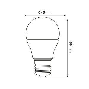 Lampa LED E27 G45 5W 500Lm 3000K 200° Fi45x80 ORO-E27-G45-TOTO-5W-WW  ORO04171