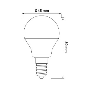 Lampa LED E14 G45 5W 500Lm 3000K 200° Fi45x80 ORO-E14-G45-TOTO-5W-WW ORO03077
