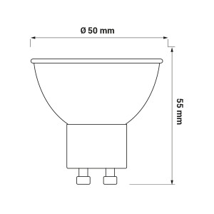 Lampa LED GU10 8W 680lm 3000K 120° Fi50x55 ORO-GU10-HERA-8W-II-WW ORO01041