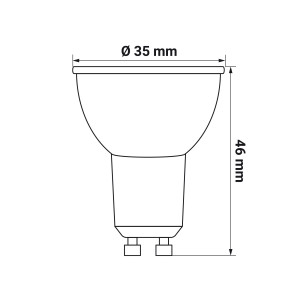 Żarówka LED GU10 MR11 2W barwa ciepła ORO33268