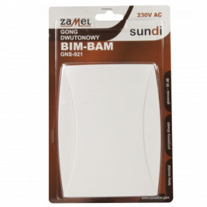 Gong dwutonowy BIM-BAM 230V biały GNS-921-BIA