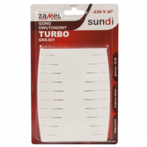 Gong dwutonowy TURBO 230V biały GNS-931-BIA