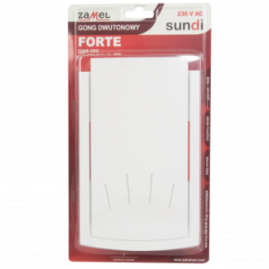 Gong dwutonowy FORTE 230V biały GNS-223-BIA