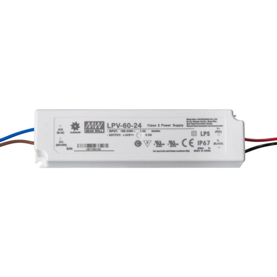 Zasilacz LED Mean Well LPV-60-24 60W 24VDC IP67