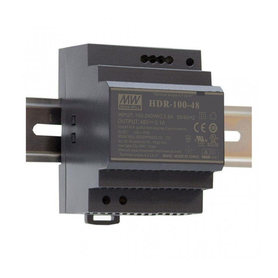 Zasilacz na szynę DIN 92W 48VDC 1,92A 85-264VAC HDR-100-48 Mean Well