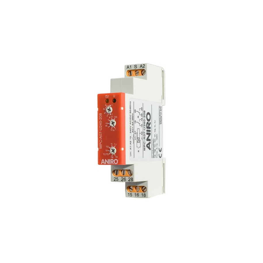 Przekaźnik czasowy 1-funkcja 2Px8A 12-240VAC/DC MPC-TTT-U240-208