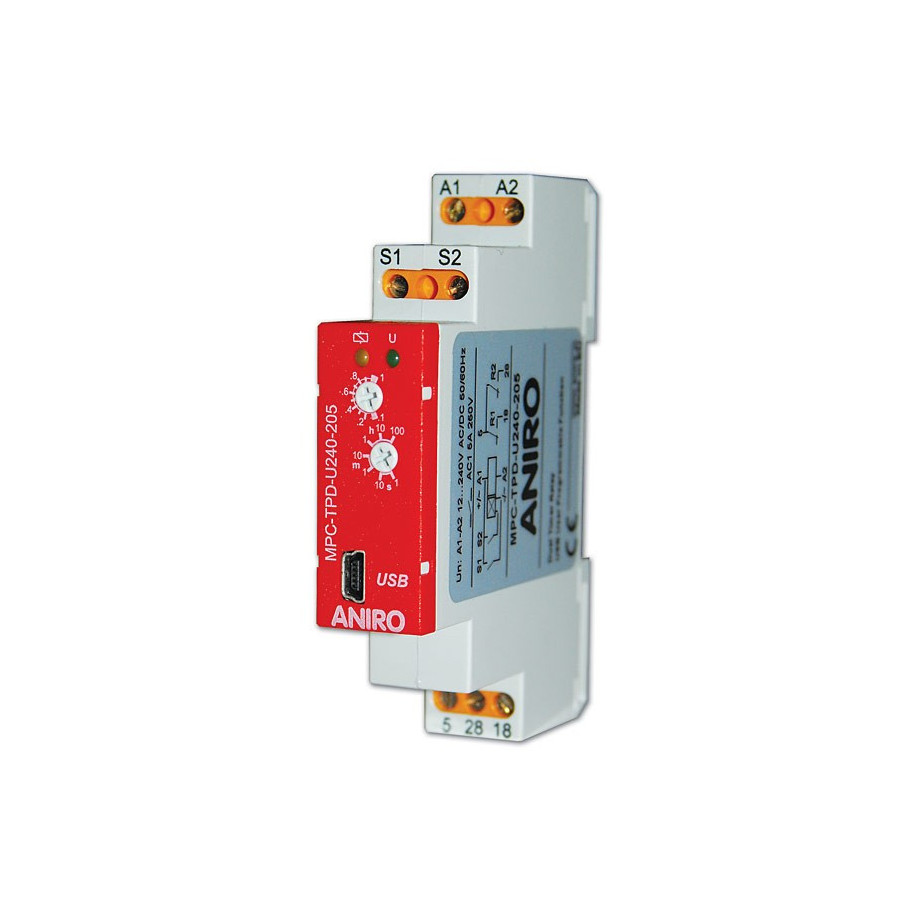 Przekaźnik czasowy programowalny 2Px8A logiczny MPC-TPD-U240-205