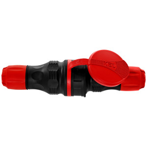 Zestaw EXTREM wtyczka + gniazdo 16A 2P+Z 250V IP54 czarny/czerwony ZWG-54