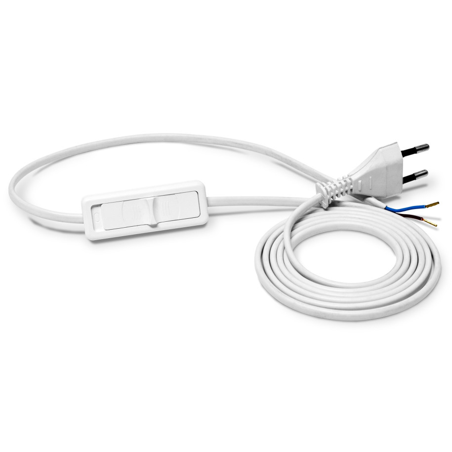 Przyłączacz z wtyczka płaską z łącznikiem przelotowym 3mb PWS-11/2X0,75/3,0 BIAŁY