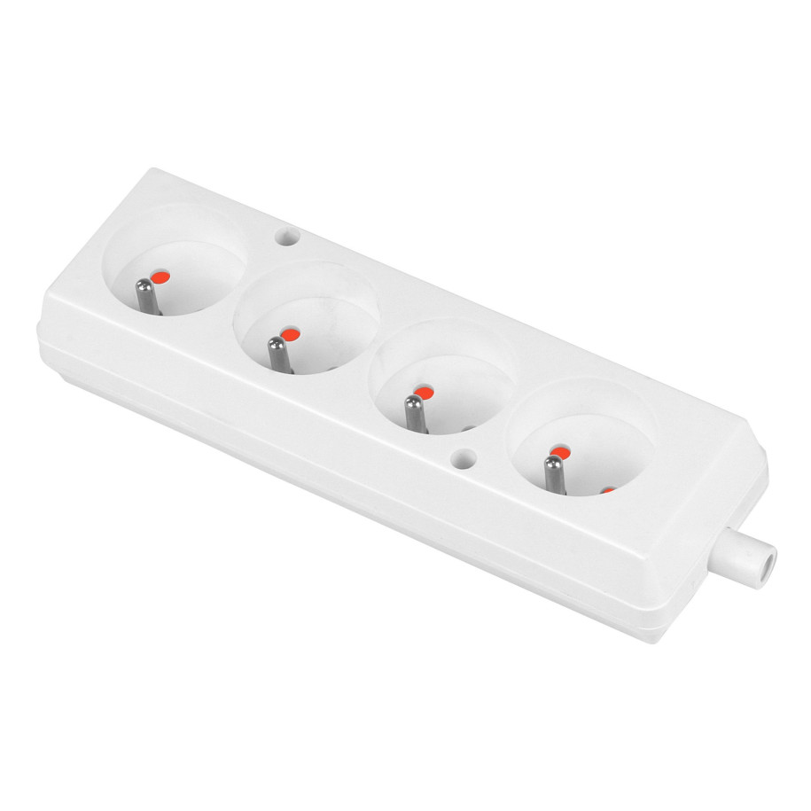 Gniazdo przenośne czterokrotne 16A 2P+Z 250V białe GN-470