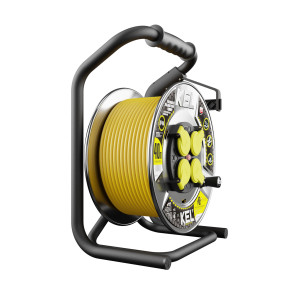 Przedłużacz bębnowy HEAVY LINE 3X1,5 40mb bęben metalowy, stałe gniazdo nieobracalne PB-HEAVY/D/K/40M/3X1,5/H07RN-F