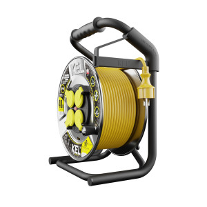 Przedłużacz bębnowy HEAVY LINE 3X1,5 40mb bęben metalowy, stałe gniazdo nieobracalne PB-HEAVY/D/K/40M/3X1,5/H07RN-F