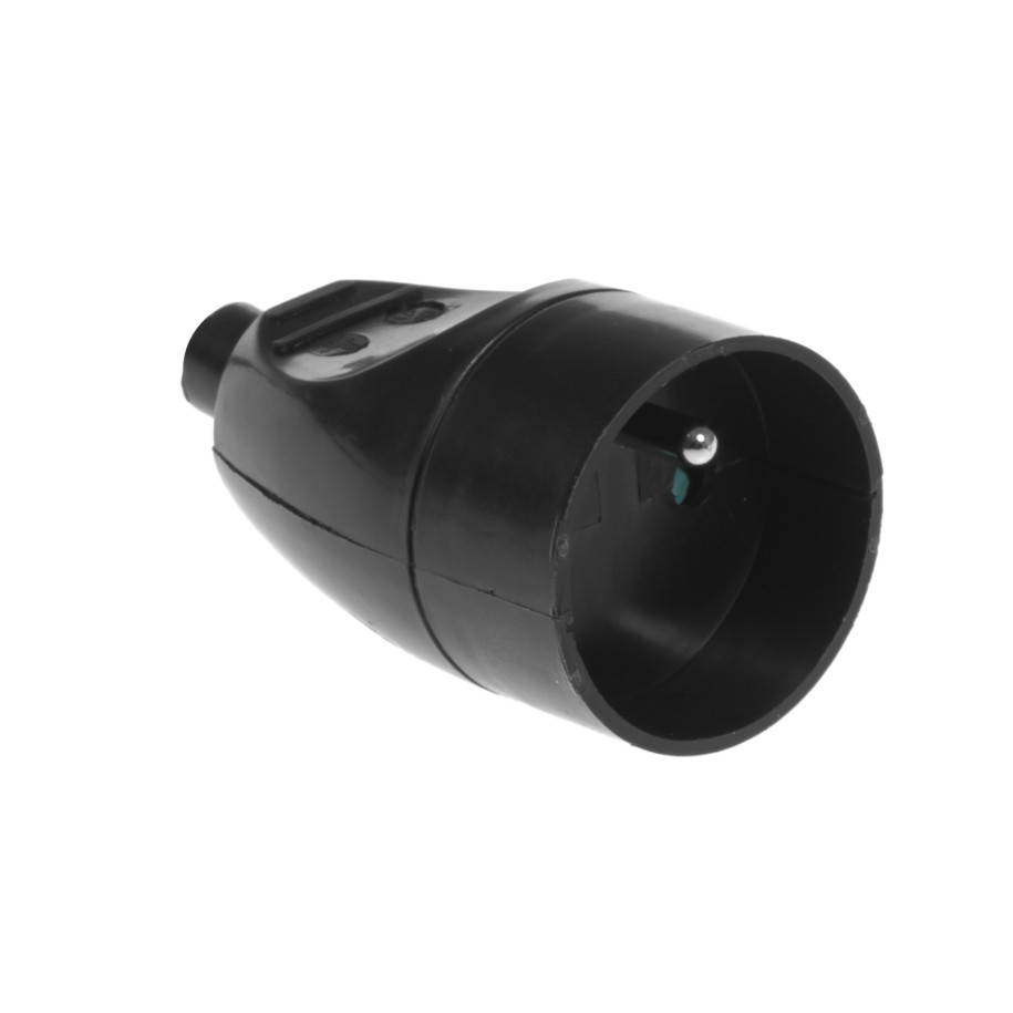 Gniazdo przenośne z/u 16A 2P+Z 250V czarne GN-171