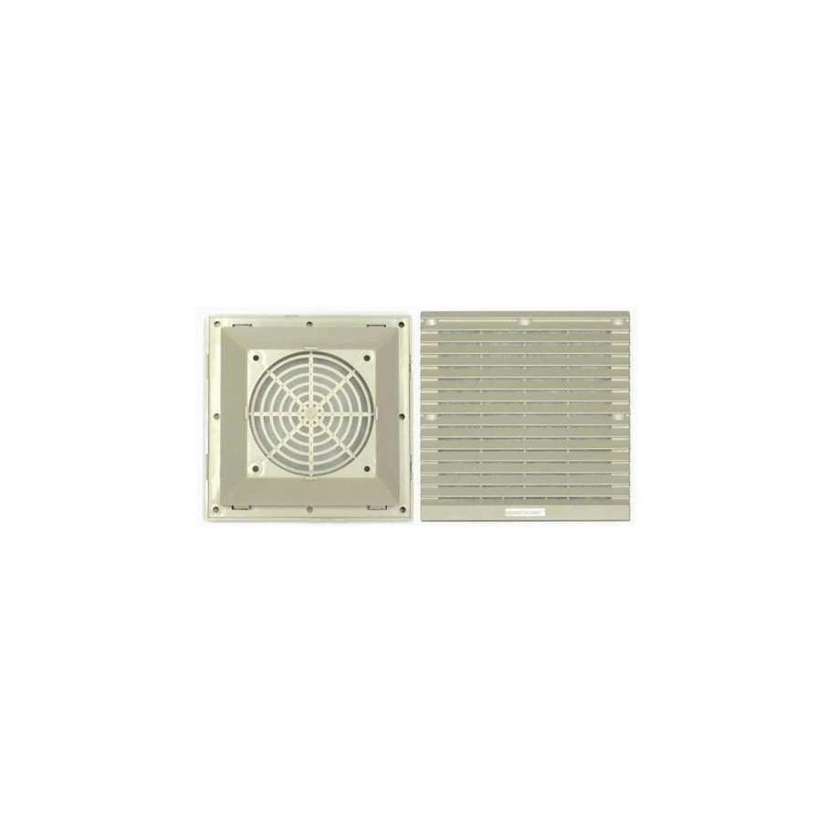 Kratka wentylacyjna CT-205 z filtrem do wentylatorów 120x120 plastikowa ABS RAL7035 1D10