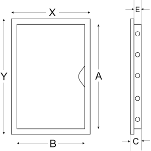 Drzwiczki rewizyjne 400x400 białe  02-811A