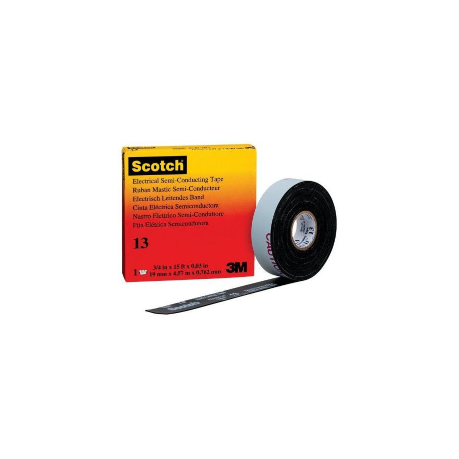 Taśma półprzewodząca 19mm x 4.5m Scotch 13 czarna